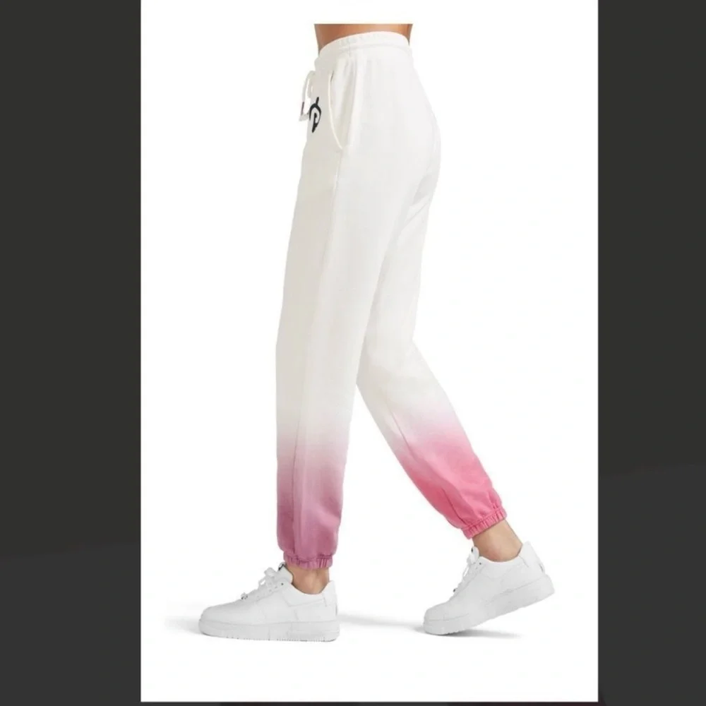 Peloton White to Pink Ombre Jogger Sweatpants